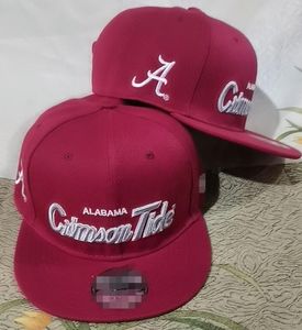 2024 All Team Fan's USA College Baseball Verstelbare Alabama Crimson Tide Hat On Field Mix Bestelgrootte Gesloten Flat Bill Base Ball Snapback Caps Bone Chapeau a11