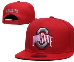 2024 Todo el equipo Fan's USA College Baseball Ajustable Ohio State Buckeyes Sombrero en el campo Orden de mezcla Tamaño Cerrado Bill plano Base Ball Snapback Caps Bone Chapeau A0