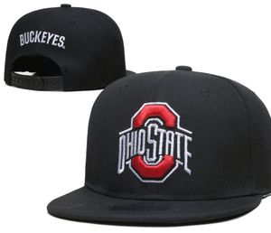 2024 Tous les fans de l'équipe USA College Baseball réglable Ohio State Buckeyes Chapeau sur le mélange de terrain Taille de commande Fermée Flat Bill Base Ball Snapback Caps Bone Chapeau