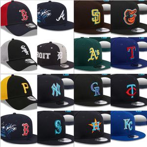 2024 All Team Mix Color Fan's Baseball verstelbare hoed heren dames one size vintage platte sport base ball snapback caps glof vizier gebogen dappere letters a bone chapeau ma4-06