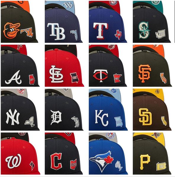 2024 All Team Mix Color Fan's Fan's Ajustement Hat à ajustement Men de base pour femmes Vintage Flat Sport Caps Snapback Glof Visor Bent Brave Lettres A Bone Chapeau Ma4-10