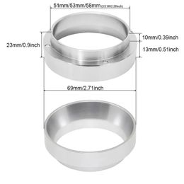 2024 Aluminium Slimme Koffie Doseerring voor Bier Mok Koffie Poeder Tool Espresso Barista voor 51 53 54 58MM Koffie Filter Sabotage