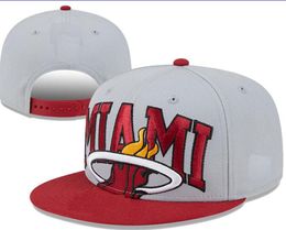 2024 American Basketball "Heat" Snapback Hats 32 équipes Designer de luxe HOU OKC PHI LAC Casquette Sports Hat Strapback Snap Back Casquette réglable