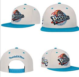 2024 Baloncesto americano "Pistons" Sombreros Snapback 32 Equipos Diseñador de lujo HOU OKC PHI LAC Casquette Sombrero deportivo Strapback Snap Back Gorra ajustable a1