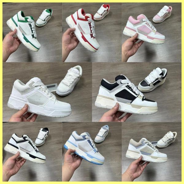 2024 Amirir Shoes Designer Shoe Lace Up Fashion Platform Fashion Sneakers Mujeres Mujeres Correos Blancos Blancos Entrenadores Soled Soled Casual Leisure Sneaker