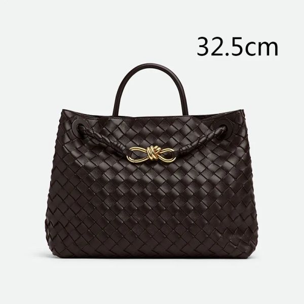 2024 Andiamo Sac Intrecciato Sacs Épaule Grande Capacité Tricot En Cuir Femmes Sac À Main Bourse Bandoulière Hobo Pochette Sangles Amovibles 240119