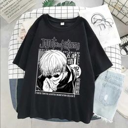 T-shirt manches courtes pour femmes, imprimé dessin animé Jiu-Jitsu Kaisen, Harajuku, unisexe, Y2k, Cool, vêtements unisexes, 2024