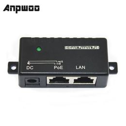 2024 ANPWOO 1000Mbps 5V 12V 24V 48V/1A POE Inyector divisor de alimentación para la cámara IP Accesorios del módulo del adaptador Poe para la cámara IP de ANPWOO Inyector de alimentación de la cámara IP