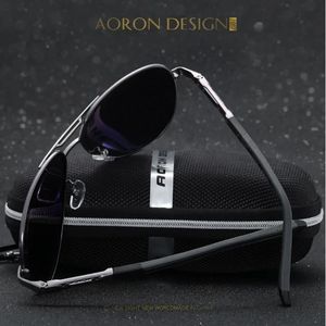 AORON – lunettes de soleil polarisées pour hommes, classiques, pilote, revêtement antireflet, lentille, monture en alliage, pour la conduite, 2024