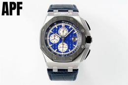 2024 APF Factory Montre pour homme diamètre 42 mm importé couleur zircone céramique 3126 mouvement chronographe miroir saphir double face bracelet en caoutchouc naturel