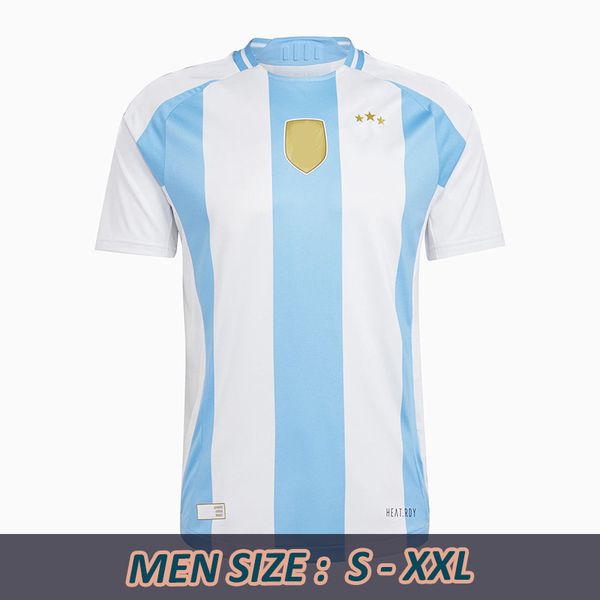 2024 Argentina 3 estrellas Jerseys de fútbol Commemorative Jugador Versión Messis Dybala Di Maria Martinez de Paul Maradona Kit Kit Men Copa 1581