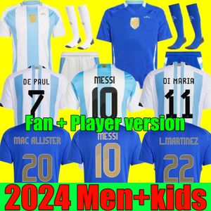 2024 Argentinië 3 sterren Nieuwe voetbalshirts 24 25 J.Aarez Dybala di Maria Martinez Maradona voetbalhemd