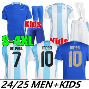 2024 Argentine Soccer Jerseys Otamendi DE PAUL L.MARTINEZ KUN AGUERO DYBALA DI MARIA Maradona TAGLIAFICO équipe nationale 24 25 hommes de football gilets d'entraînement S-4XL