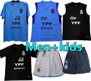 2024 Argentine Gilets d'entraînement Maillots de football Hommes Enfants Otamendi DE PAUL L.MARTINEZ KUN AGUERO DYBALA DI MARIA Maradona TAGLIAFICO équipe nationale 24 25 footbal BS2F