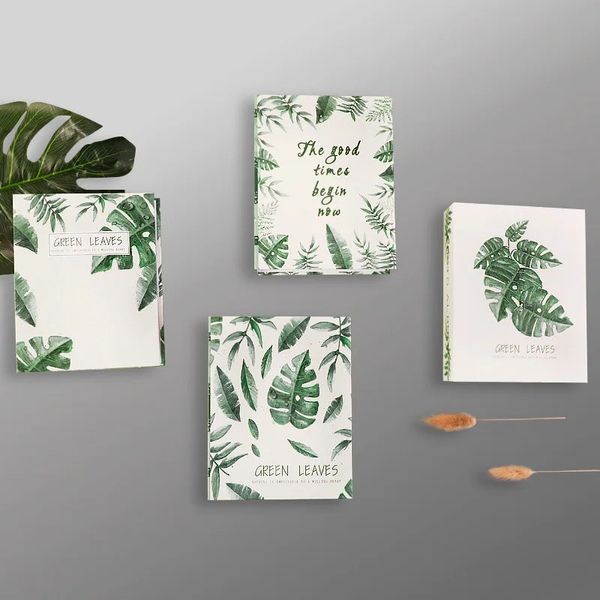 2024 Art Photo Album Slip dans le cas avec 100 poches 6 x 4 pouces - Family Friends Memories Photo Photo Albums Livre - Green Leaves2.Pour l'album Green Leaves