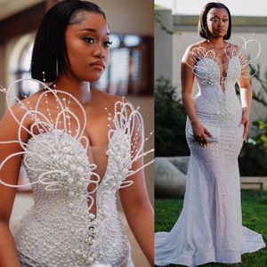 2024 ASO Ebi Ivory Florals Sirène Sirène Robe Prom Paille en dentelle Fête formelle Deuxième réception 50e anniversaire Robes de fiançailles Robe Robe de Soiree ZJ59