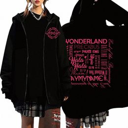 2024 Ateez De Wereld Ep.fin Zal Zip-up Jas Lg Mouw Rits Sweatshirts Kpop Plus Size Harajuku Winter Fleece hoodie c5TJ #