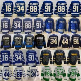 2024 Maillots Auston Matthews John Tavares Mitchell Marner William Nylander Morgan Rielly Blue Arenas Reverse Retro Heritage Classic Alternate Réversible Noir