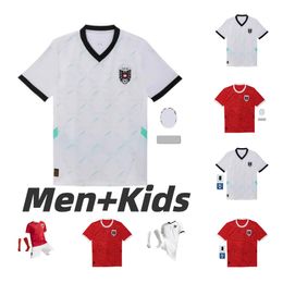 2024 2025 Oostenrijk Euro voetbaltruien Schlager Alaba Danso Home Red Away White Laimer Alaba National Football Shirt Team Men Kids 24 25 Arnautovic Maillots de foot 4xl