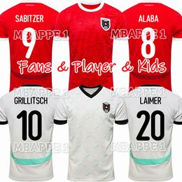 2024 Autriche Jerseys de football X.Schlager Sabitzer Alaba 2025 Shirts de football 24 25 Laimer Baumgartner Danso Seiwald Lienhart