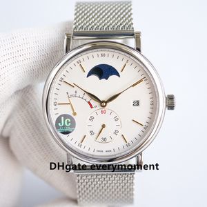 2024 automatisch uurwerk herenhorloges zon maan ster horloge 45 mm 316L roestvrijstalen armband saffierglas luxe kwaliteit waterdichte horloges-1