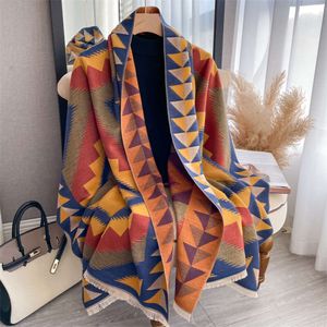2024 herfst en winter nieuwe kasjmier sjaal kleur bijpassende mode nek geavanceerde verdikte warme sjaal voor dames