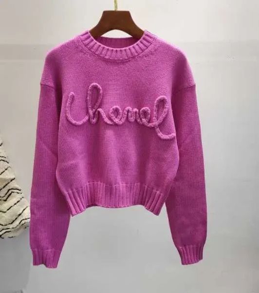 2024 Lettre d'automne marque Tricoter Tricoted Cotton Sweater Designer Pullover pulltes célèbres Vêtements pour femmes