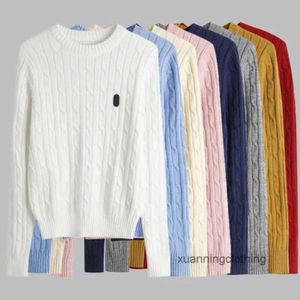 2024 Autumn Winter Sweaters Womens Designer redondeo de cuello redondo Twist Bordery S Kig668