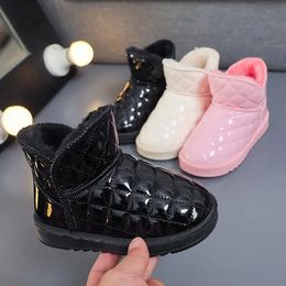 2024 bébé fille chaussures hiver enfants bottes de neige plus velours épaississement garçons filles coton imperméable antidérapant bottines Botas 240108