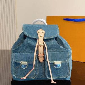 Sacs à dos en Denim pour femmes, sacs à livres à la mode, classiques assortis avec tout, grande capacité, multifonctions, 2024