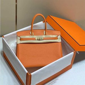 2024 Bag Platinum Classic Tote Wax Line Togo Calfskin Lychee Leather Dames Lock Handtas