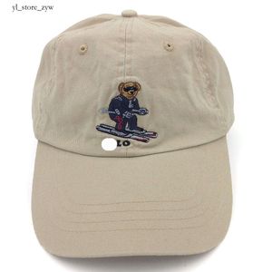 2024 Ball Caps Classic Polo Baseball Cap Blue en Green Stripe Sweater Bear Bordery Outdoor Hat Nieuw met Tag Ralphe Laurene 9101