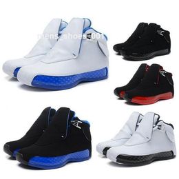 2024 Zapatos de baloncesto 18 18S OG Gray Red Leede Chrome Sport Royal Blue Mens Diseñador de zapatillas Classic Tennis Sneakers tamaño 7-13