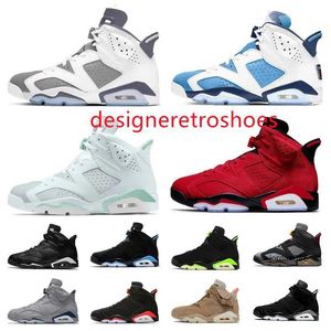 2024 Chaussures de basket VI 6 6s Hommes Toro Mint Foam Electric Green Midnight Navy University Blue Bordeaux UNC Noir Infrared White Red Oreo Cool Grey Sneakers taille 13
