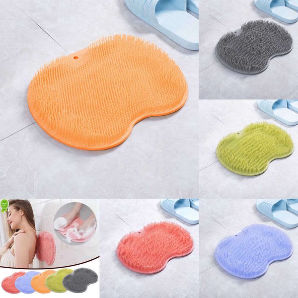 2024 Salle de bain Exfoliant Douche Massage Grattoir Tapis de bain antidérapant Brosse de massage du dos Silicone Lavage des pieds Nettoyage du corps Outil de bain