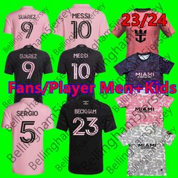 2024 BECKHAM InterS MiaMiS SUAREZ Maillots de football 22 23 Home Away Édition spéciale Chemise de football Fans Player Version Martinez SERGIO CAMPANA MESSIS Kit pour enfants Uniforme