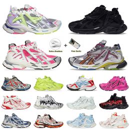2024 Belanciaga Runners 7.0 Casual schoenen van topkwaliteit Luxe merk Dames Heren Fuchsia Roze Blauw Grijs Veelkleurig Ademende sneakers Trainers Maat 35-46 dh gate