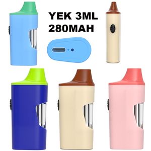 2024 Beste lege 3 gram wegwerpkarren 280 mAh batterij oplaadbare OEM ODM-logo en verpakking geaccepteerd YEKM3
