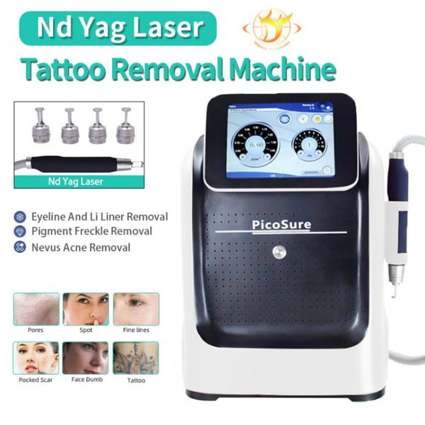 2024 La mejor máquina de eliminación de tatuajes con láser Q Switch Nd Yag 532Nm 1064Nm 1320Nm Eliminación de pigmentos Blanqueamiento facial Eyeline Picosegundo Machine377