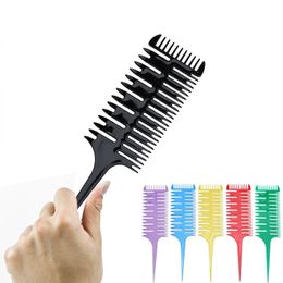 2024 Big Tooth Comb Hair Dyeing Tool Markeringskam Brush Salon Pro Fish Bone Design Comb Haarverf Sectie Gratis verzending Beschikbaar
