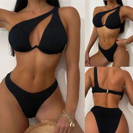 2024 Bikini Split Swimsuit Black One Sprper Sexe Backsuit Bikini sans dos