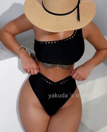 2024 Bikinis Set One Piece Luxury Bikini Swwear Yakuda Mesh Splicing Integrated Women's Split Body Swimsuit Yoga Suite Zipper Low Waited Gradient Imprimé