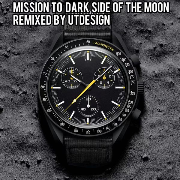 2024 Bioceramic Planet Moon Mens Mens Watchs Full Fonction Quarz Chronograph Watch Mission To Mercury 42mm Nylon Luxury Watch Limited Edition Master Wrists Wrist