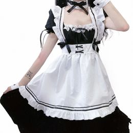 2024 Noir Mignon Lolita Maid Costumes Filles Femmes Belle Maid Cosplay Costume Animati Show Japonais Outfit Dr Vêtements C0uW #