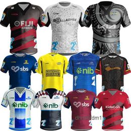 2024 Blues Highlanders Rugby Jerseys 24 25 Crusaders à domicile ALTERNATE Hurricanes Heritage Chiefs Super taille S-5XL chemise 4V0D