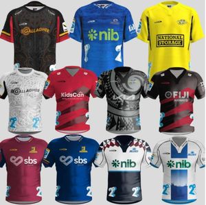 2024 Blues Highlanders Rugby Jerseys 24 25 Crusaders à domicile ALTERNATE Hurricanes Heritage Chiefs Super taille S-3XL chemise