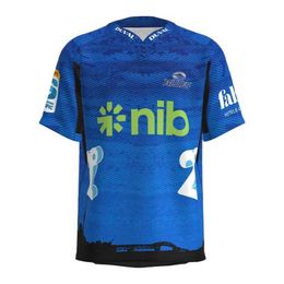 2024 Blues Super Rugby Home Mens Rugby Jersey Grootte S-5XL afdrukken Aangepaste naamnummer