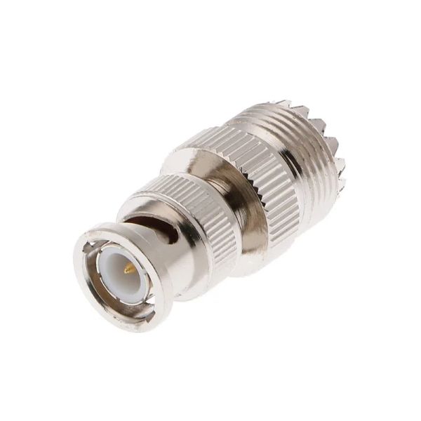 Connecteur de câble adaptateur Coaxial RF, prise mâle BNC 2024 vers UHF SO239 PL-259 femelle