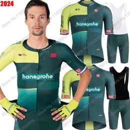 2024 Boraful Hansgrohe Team Cycling Jersey Set Slovenia Vêtements de vélos de vélo de route Suit Bicycle Bib Shorts Mtb Portez 240422