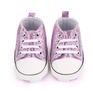2024 Born Toile à paillettes Baby Sneakers Casual Boys Girls Girls Toddler Multicolor Soft Sole Nonslip Walking Chaussures 018 MONTH 240515